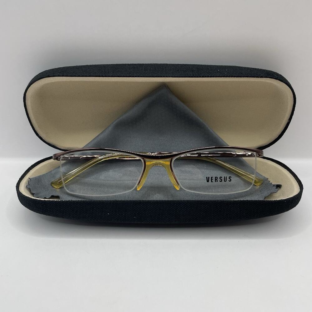 Versus by Versace MOD 7064 1045 Brown Eyeglasses Frame 51-16-135 NWOT w/ Case